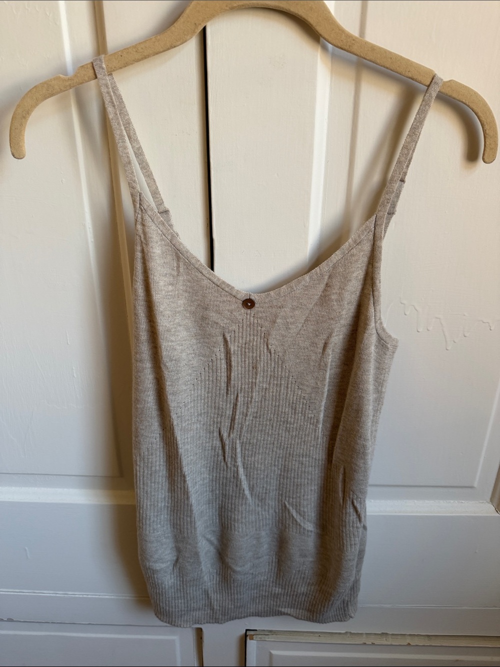Old Navy Light Beige Ribbed Sweater Camisole